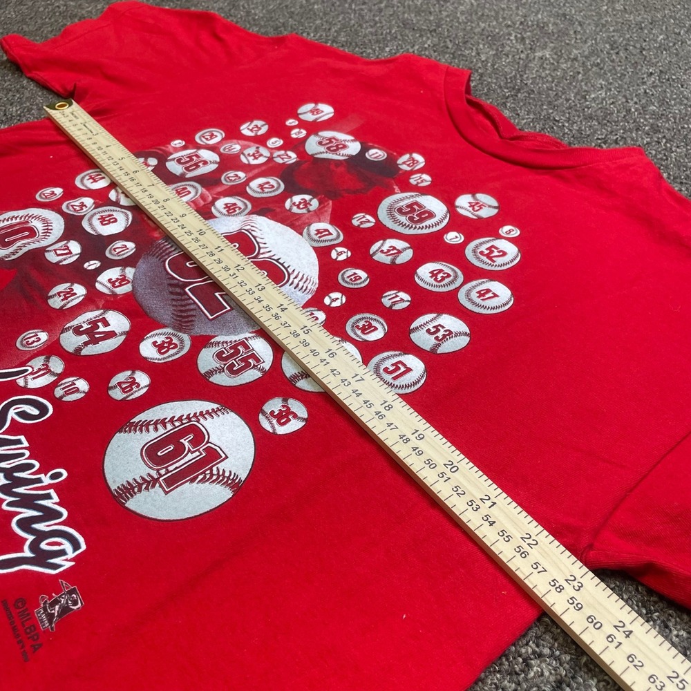 Vintage Starter Mark McGwire 62 Sultan of Swing T-Shirt Red Boxy XL 1998 MLBPA - Picture 5 of 7